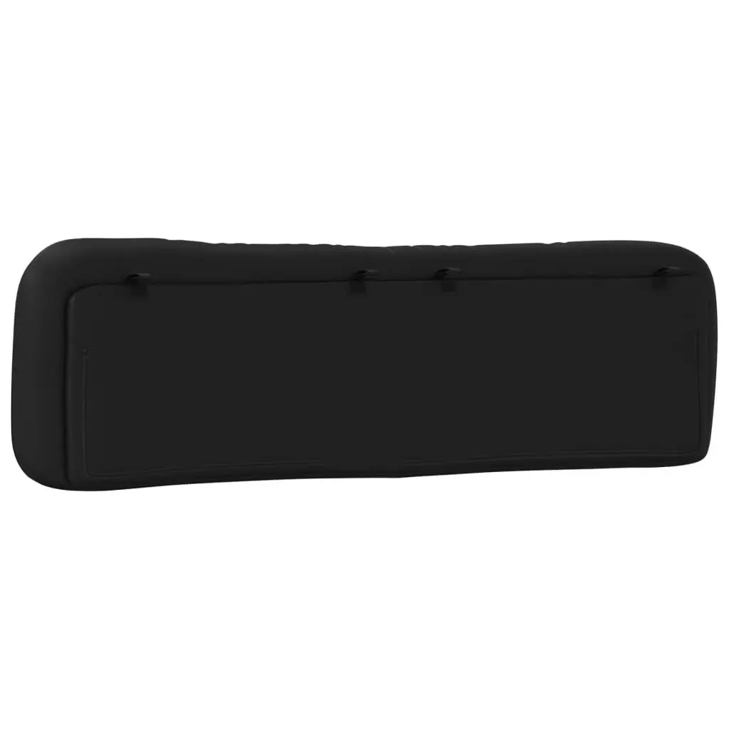 Wall Mounted Bed Pillow Faux Leather Headboard Cushion 180cm Black Soft Support