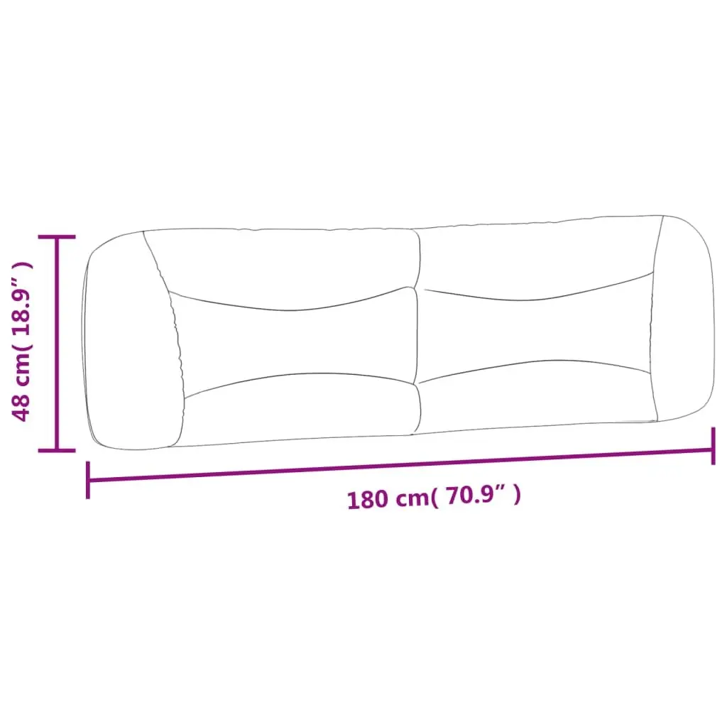 Wall Mounted Bed Pillow Faux Leather Headboard Cushion 180cm Black Soft Support