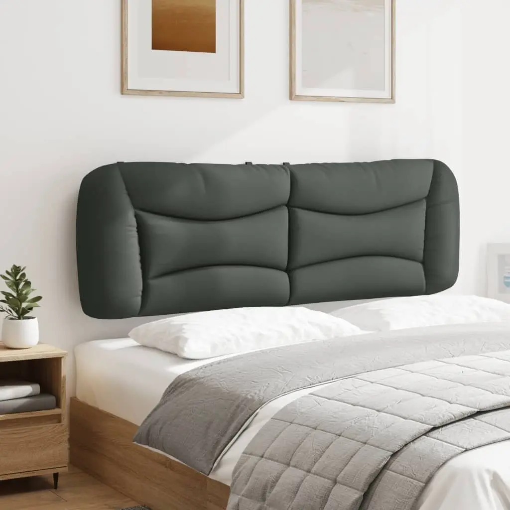Headboard Cushion Grey Fabric Wall Mounted Bed Pillow Back Support 153cm