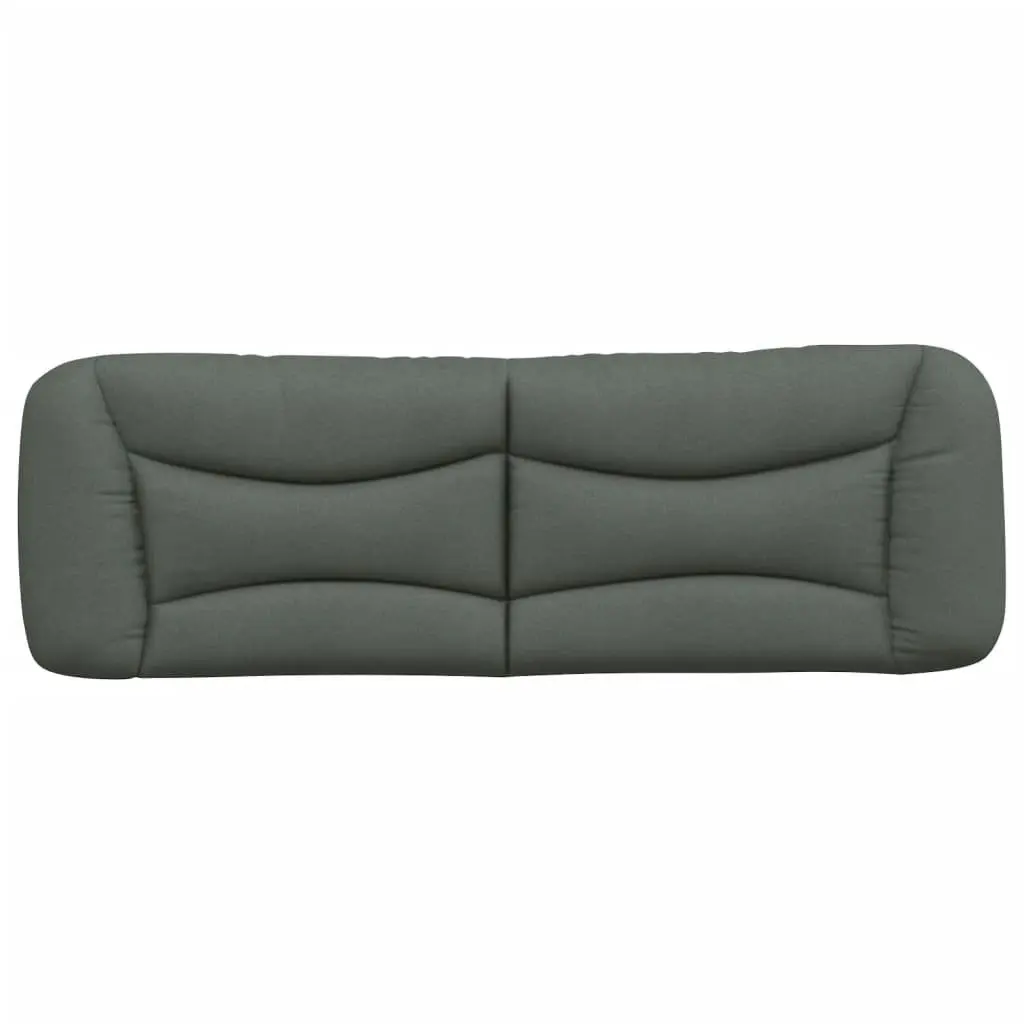 Headboard Cushion Grey Fabric Wall Mounted Bed Pillow Back Support 153cm
