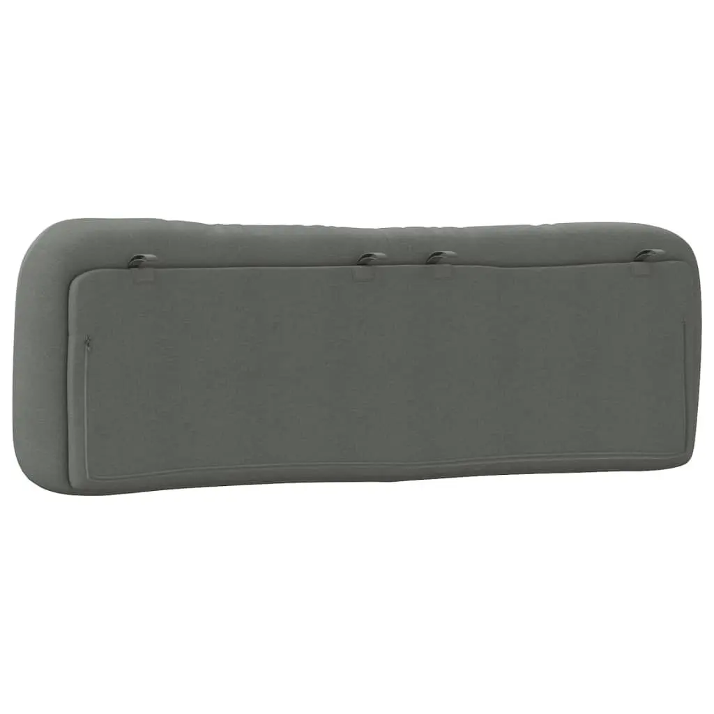 Headboard Cushion Grey Fabric Wall Mounted Bed Pillow Back Support 153cm