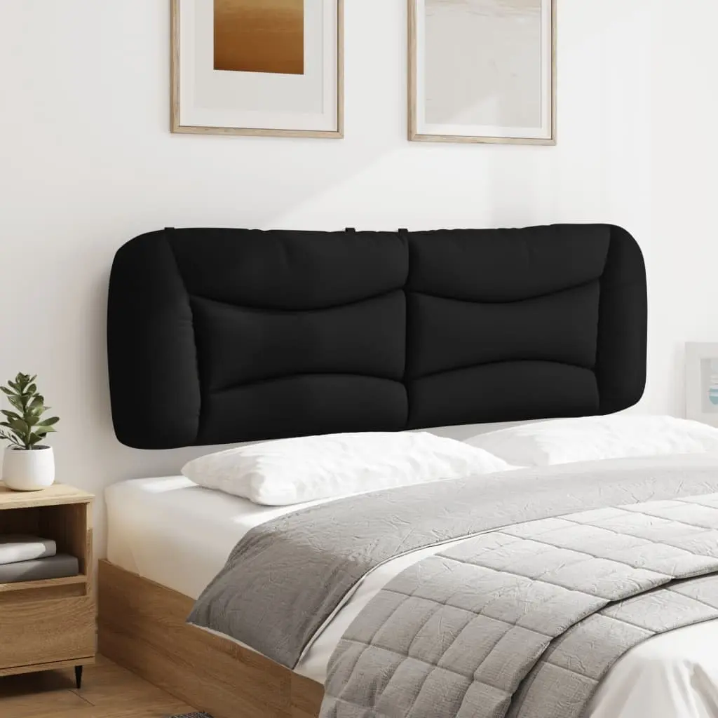 Headboard Cushion Black Fabric, 153 cm with Durable Support