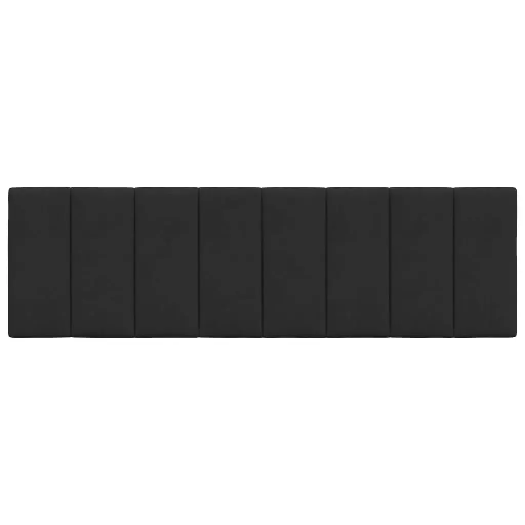 Headboard Cushion for Bed 153cm Black Velvet Wall Mounted Pillow Support