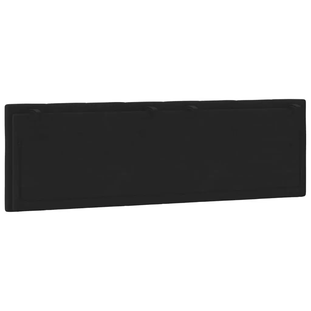 Headboard Cushion for Bed 153cm Black Velvet Wall Mounted Pillow Support