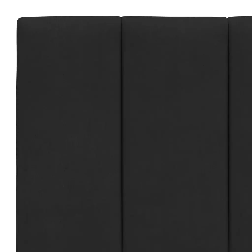 Headboard Cushion for Bed 153cm Black Velvet Wall Mounted Pillow Support