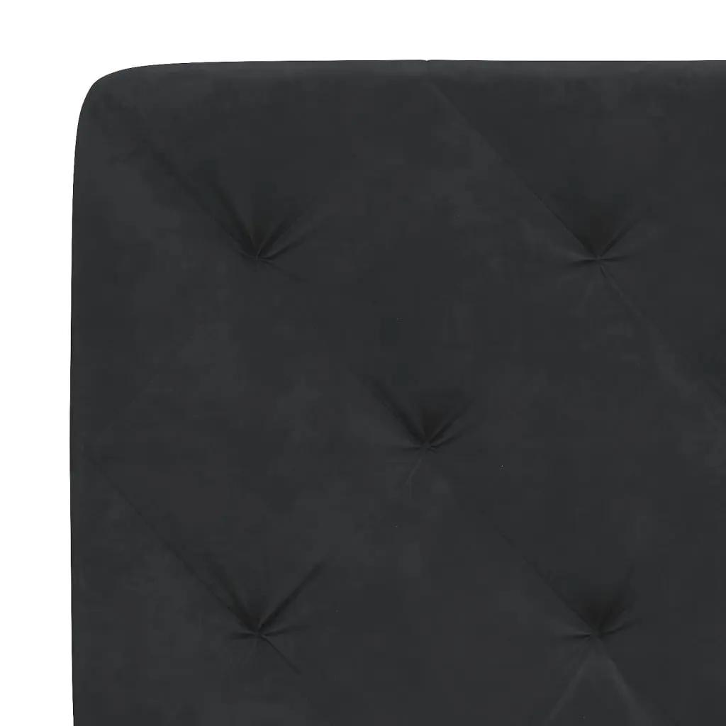 Headboard Cushion for Bed 180cm Black Velvet Upholstered Wall Mount Back Pillow