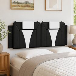 137cm Black Faux Leather Headboard Cushion Specifications