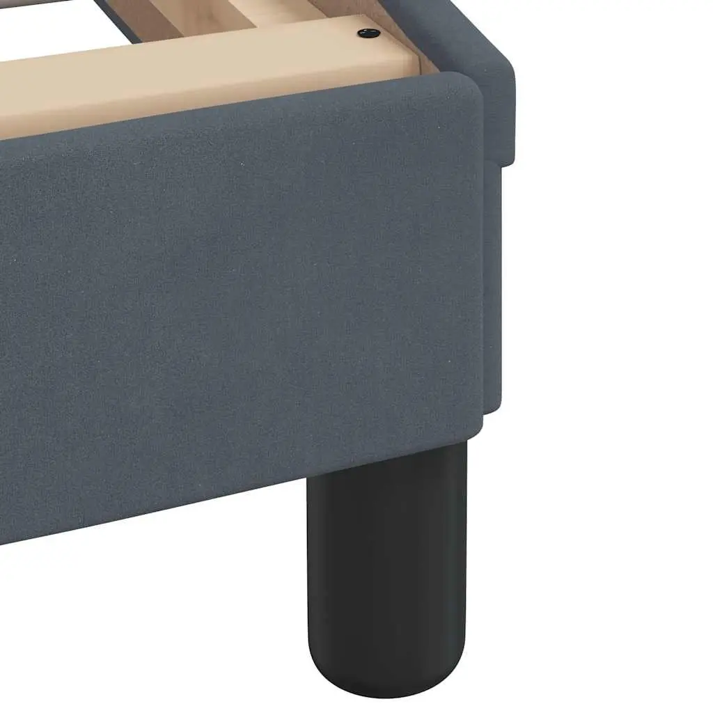 Bed Frame with Headboard Grey Velvet 90x190 cm Slatted Base Modern Design