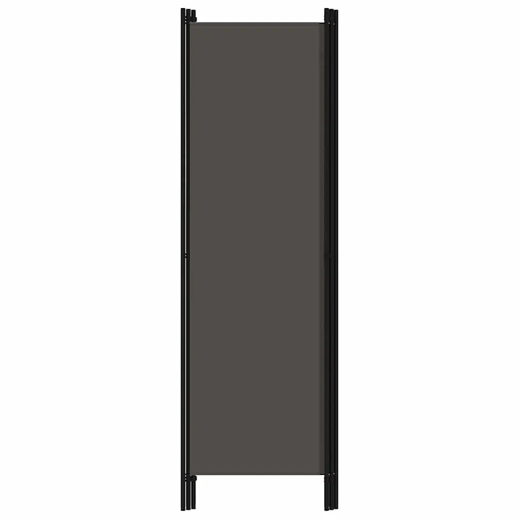 3-Panel Anthracite Room Divider with Iron Frame
