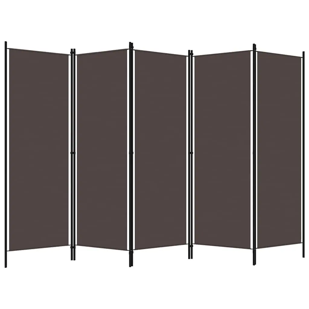 5-Panel Room Divider Folding Privacy Screen Partition Bedroom Decor 250 x 180 cm