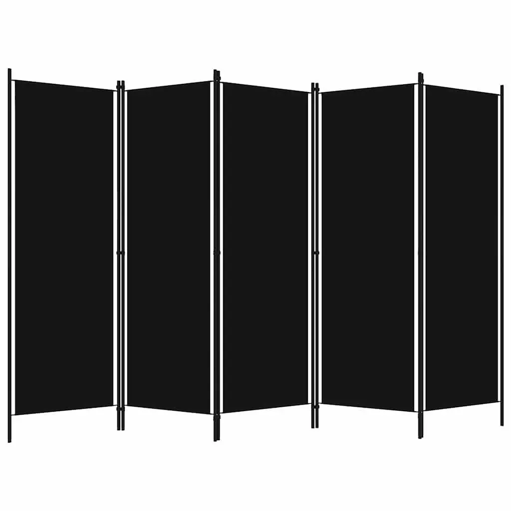 5-Panel Room Divider Freestanding Folding Privacy Screen Partition 250x180 cm