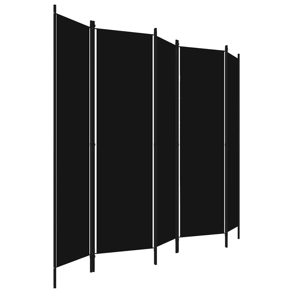 5-Panel Room Divider Freestanding Folding Privacy Screen Partition 250x180 cm