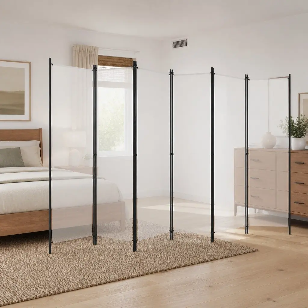 6-Panel Room Divider Folding Screen