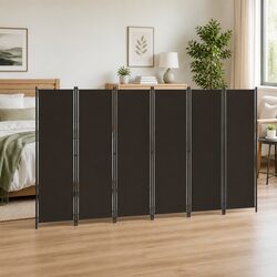 6-Panel Room Divider Freestanding Privacy Screen Partition Folding Decorative