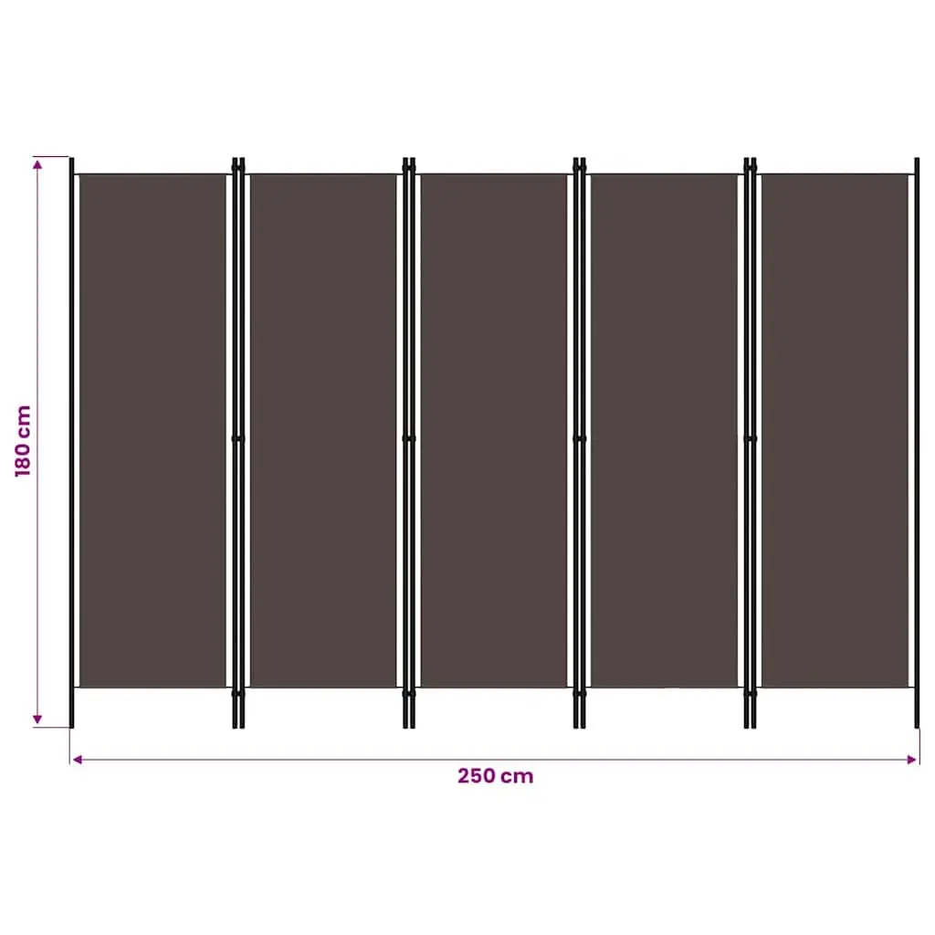 6-Panel Room Divider Freestanding Privacy Screen Partition Folding Decorative