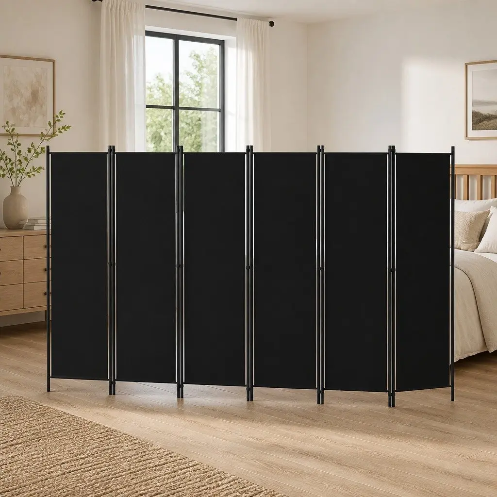 6-Panel Room Divider Freestanding Partition Privacy Screen 300 x 180 cm