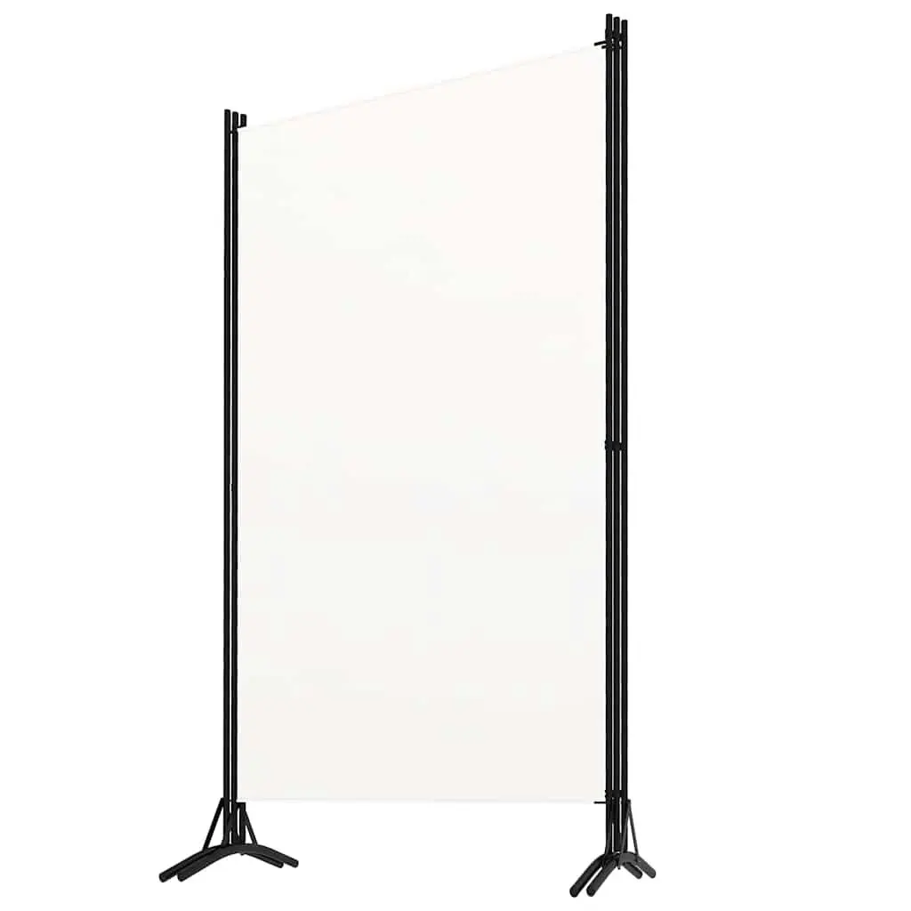 3-Panel Room Divider White Foldable Privacy Screen Partition Home Office Fabric