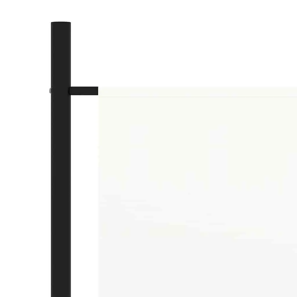 3-Panel Room Divider White Foldable Privacy Screen Partition Home Office Fabric