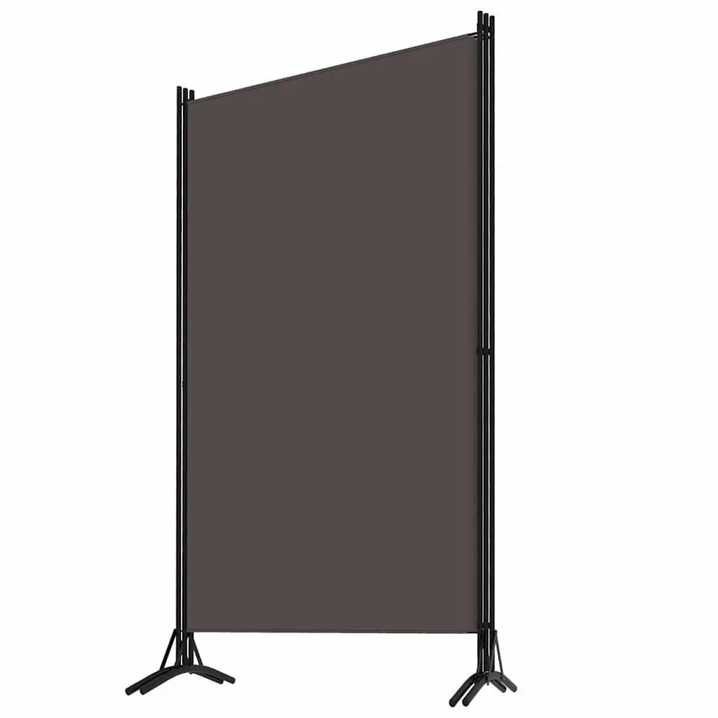 3-Panel Room Divider Grey Folding Privacy Screen Partition Home Office Bedroom 260 x 180 cm