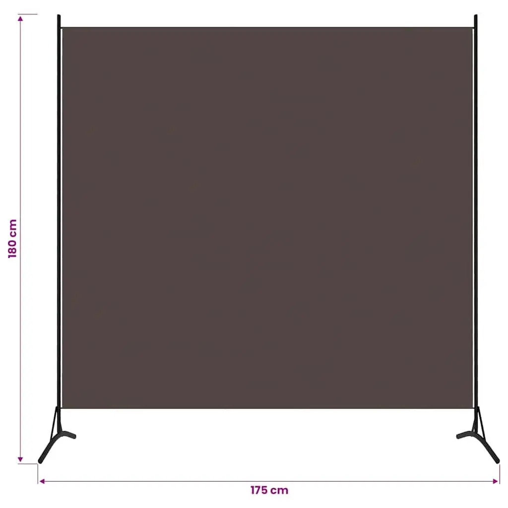 Room Divider Screen Panel for Bedroom Living Room Office 175 x 180 cm Brown