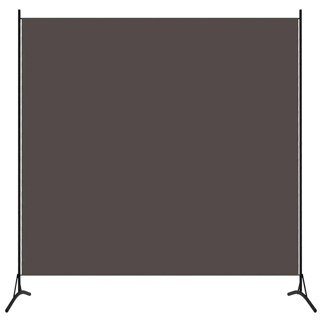 Room Divider Screen 175x180 cm Fabric Privacy Partition Anthracite Folding Panel