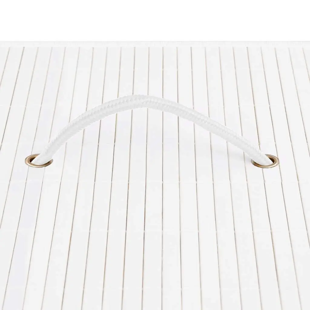 Bamboo Laundry Basket Household Storage Single Section Removable Liner Handles