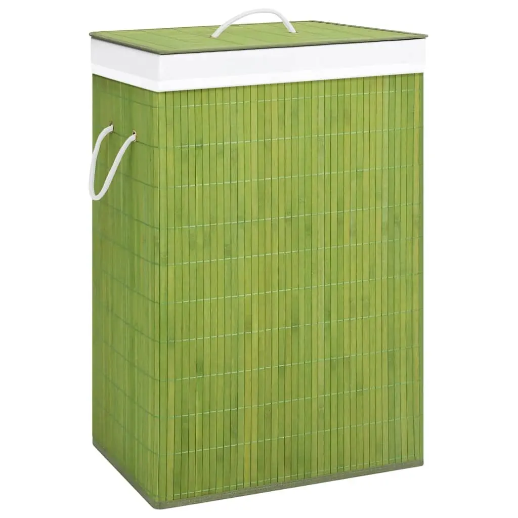 Bamboo Laundry Basket with Removable Liner and Handles