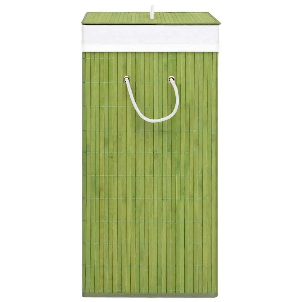 Bamboo Laundry Basket with Removable Liner and Handles