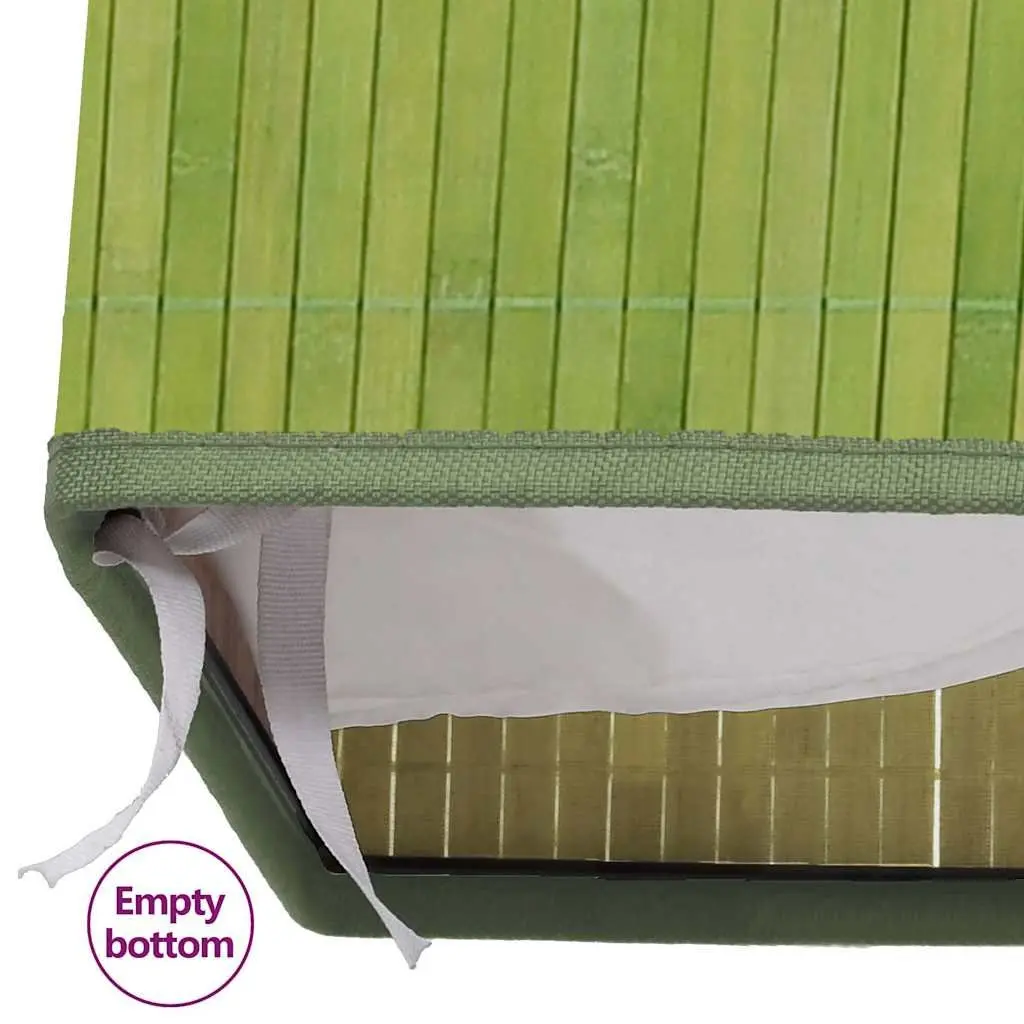 Bamboo Laundry Basket with Removable Liner and Handles
