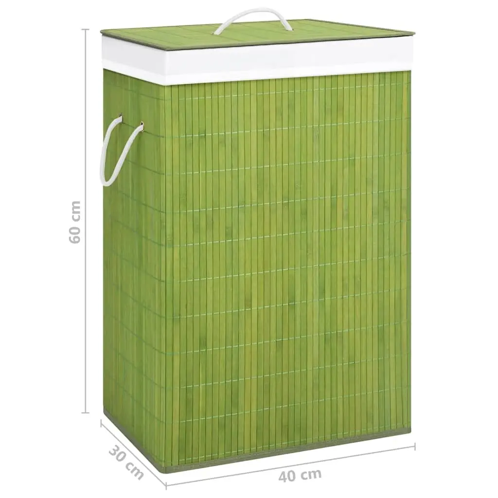 Bamboo Laundry Basket with Removable Liner and Handles