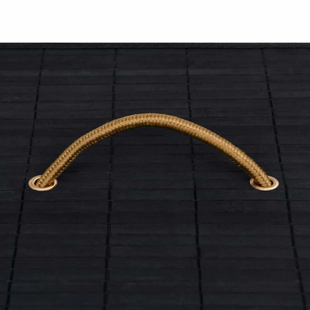 Bamboo Laundry Basket 83L in Black