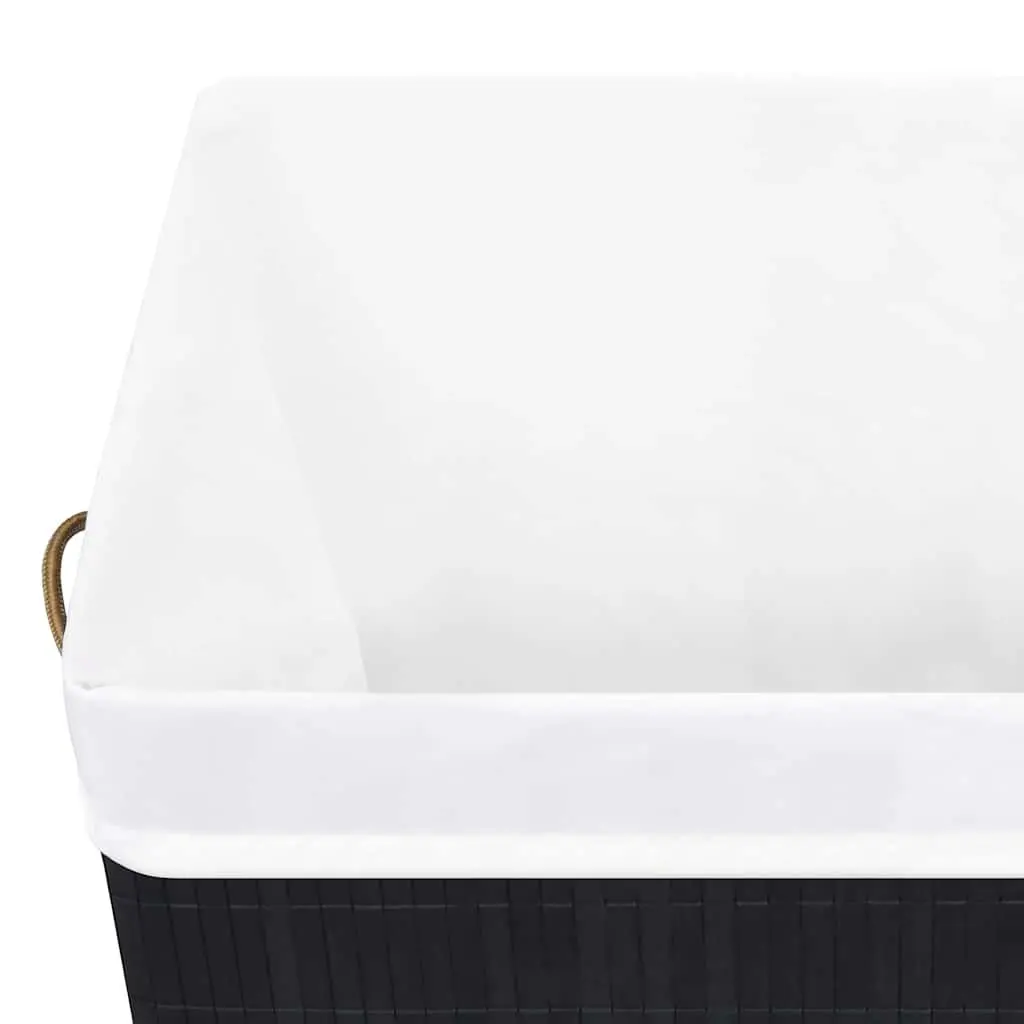 Bamboo Laundry Basket 83L in Black