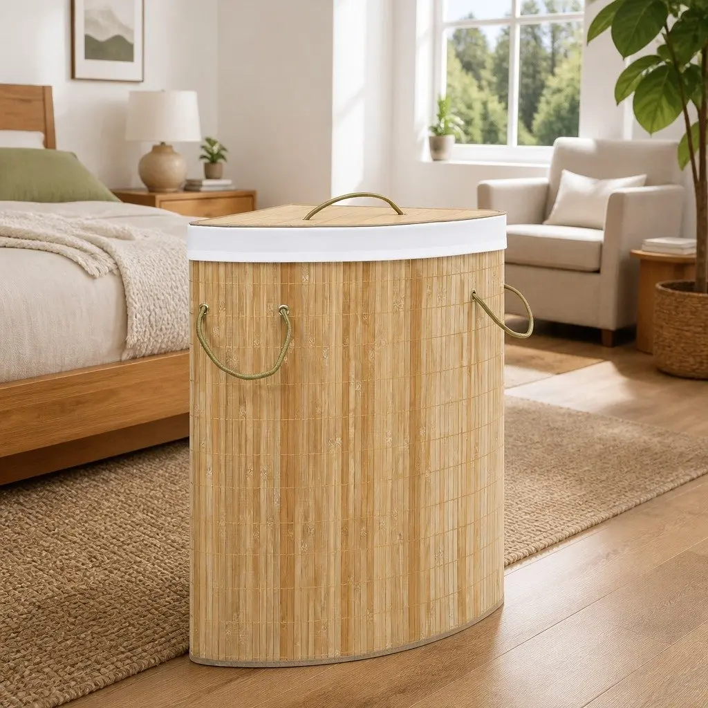 Bamboo Corner Laundry Basket 60L