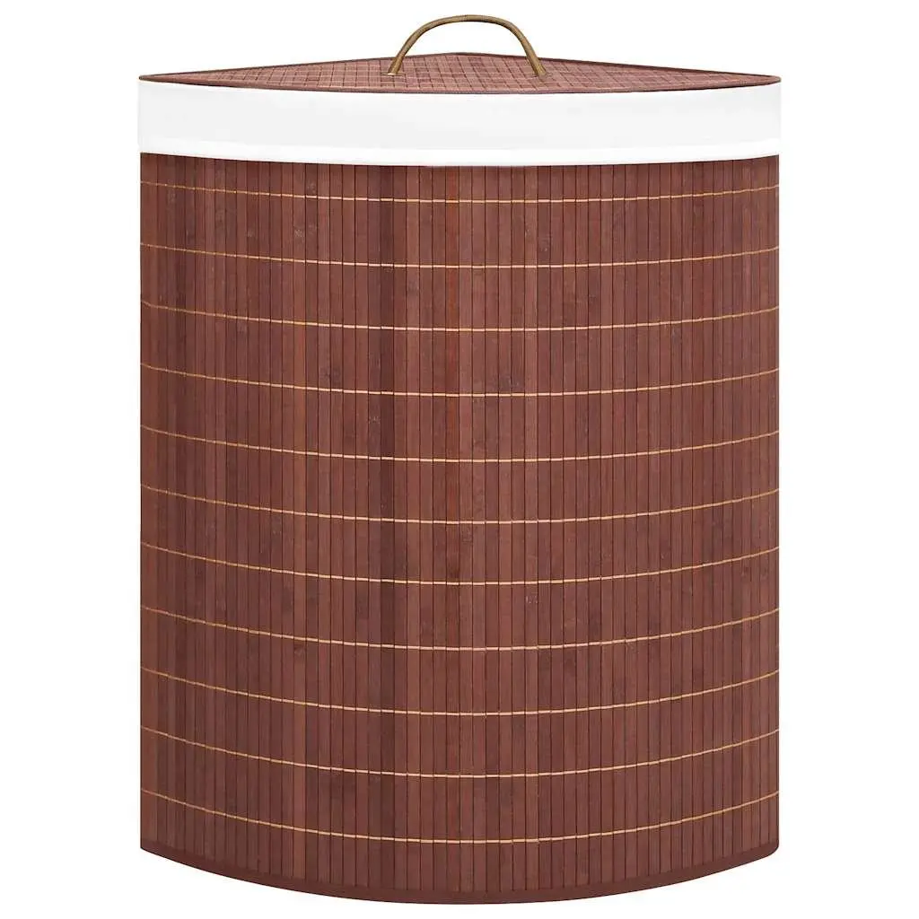 Bamboo Corner Laundry Basket for Home 60L