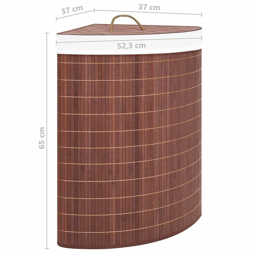 Bamboo Corner Laundry Basket for Home 60L