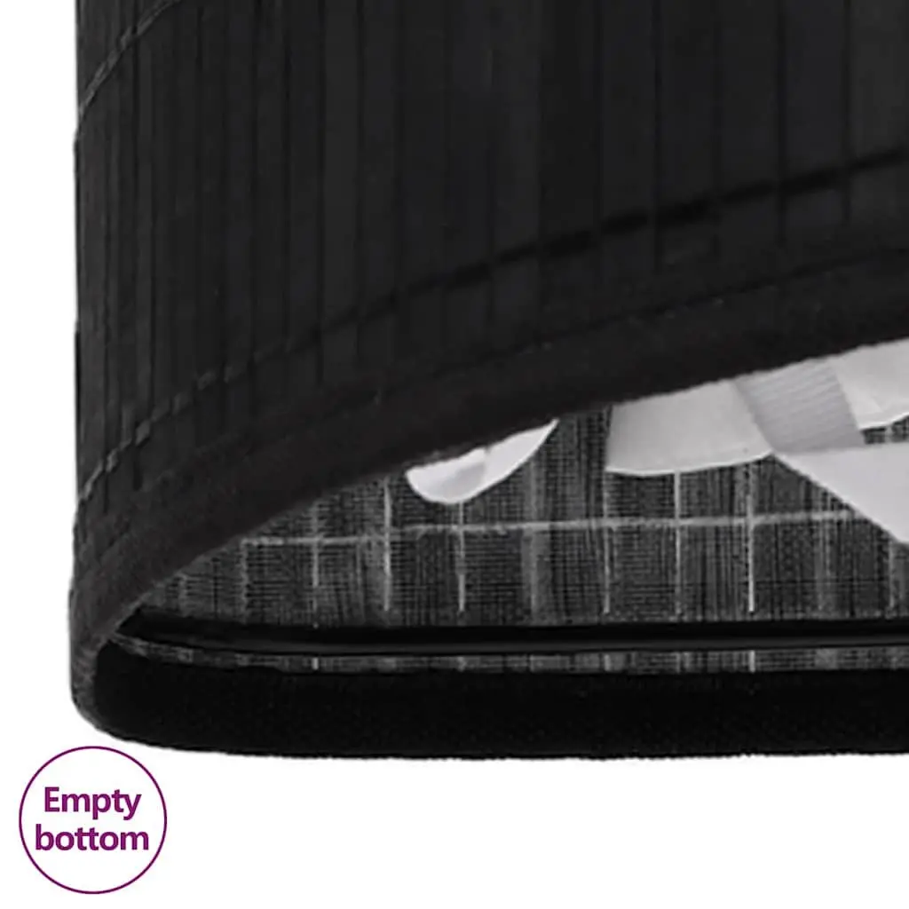 Bamboo Corner Laundry Basket Black 60L Bedroom Bathroom Storage Hamper