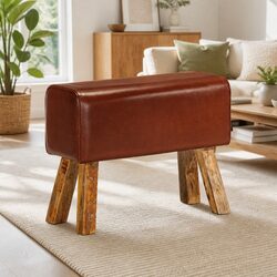 Gym Bok Bench Specifications: 58 cm Brown Leather Seat