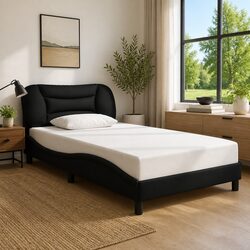 King Single Bed Frame Dimensions: 107x203 cm, Black