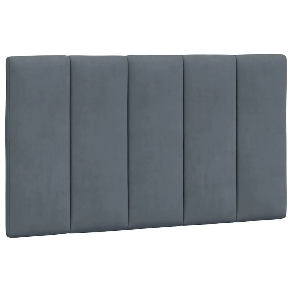 Bed Frame with Headboard Grey Velvet 90x190 cm Bedroom Furniture