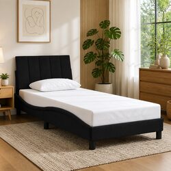 Specifications of Black Velvet Bed Frame with Headboard 90x190 cm