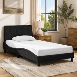 Black Velvet King Single Bed Frame Dimensions 107x203 cm