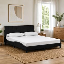 Queen Bed Frame Dimensions 152x203 cm - Black Velvet