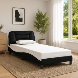 Specifications of Bed Frame 90x190 cm with Cushioned Headboard
