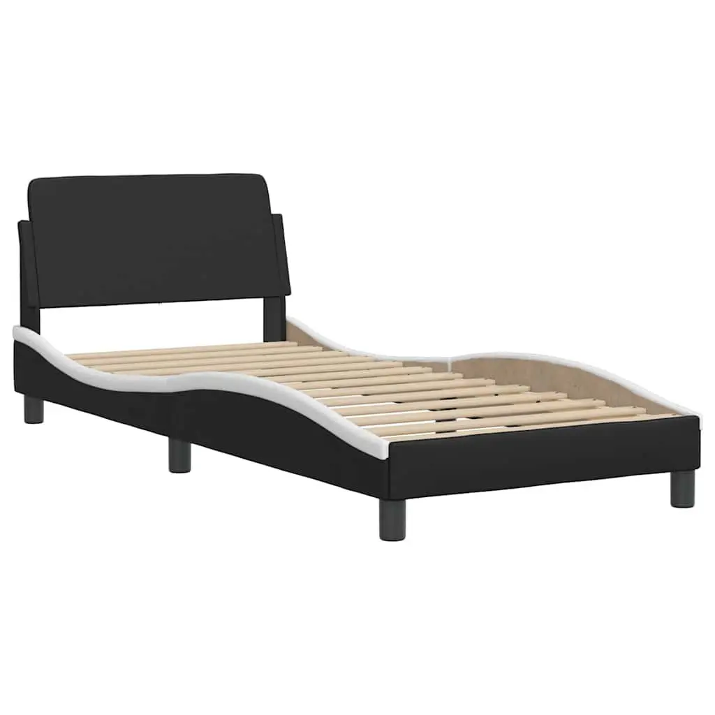 Bed Frame 90x190 cm with Cushioned Headboard