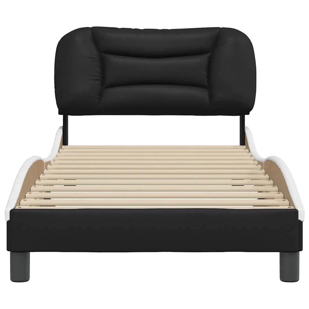 Bed Frame 90x190 cm with Cushioned Headboard