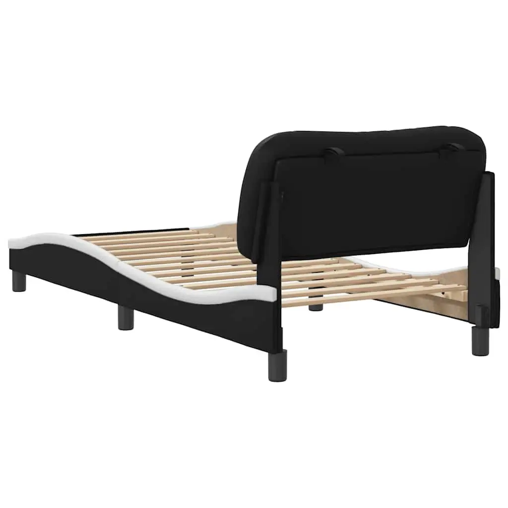 Bed Frame 90x190 cm with Cushioned Headboard