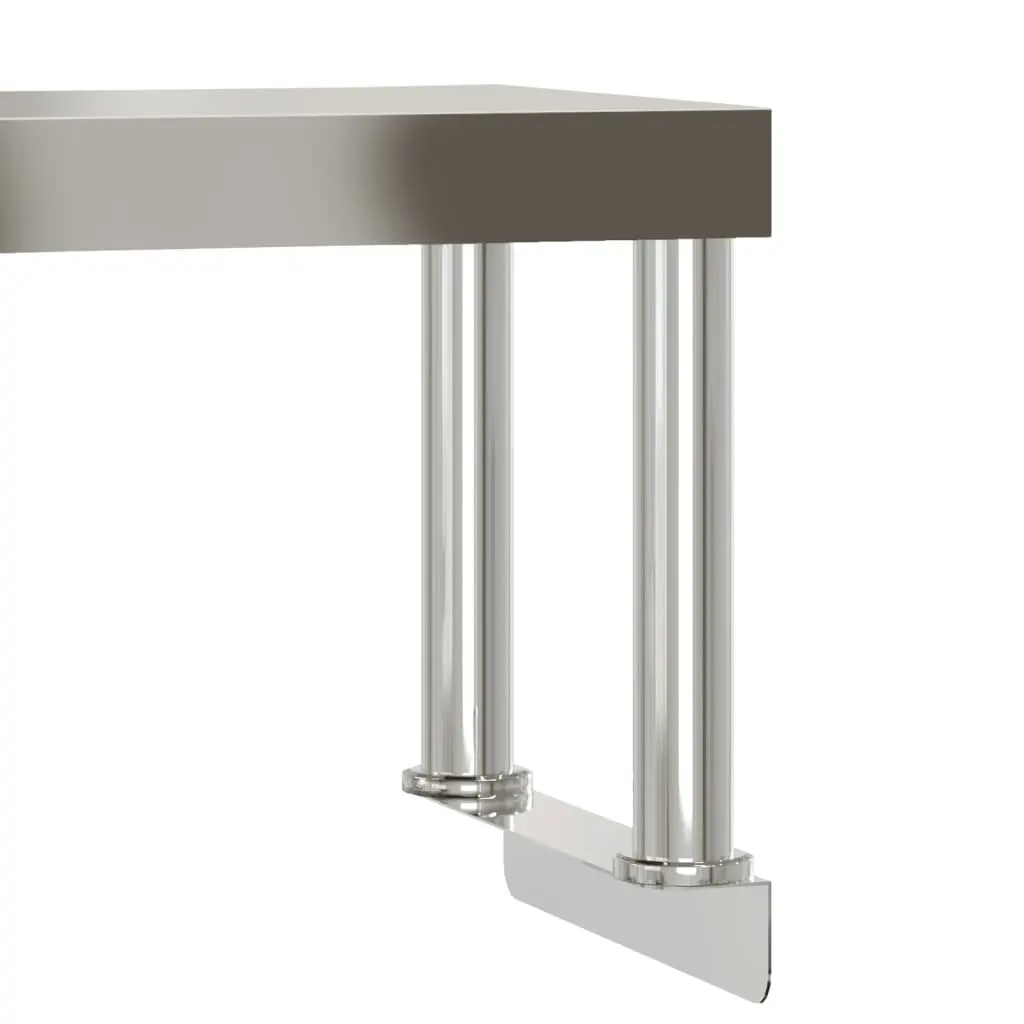 Stainless Steel Kitchen Work Table for Food Prep 110 x 55 x 120 cm