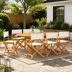 Specifications of 8 Lightweight Cream Folding Chairs