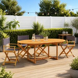 4-Piece Grey Folding Director Chair Set: Specs and Details