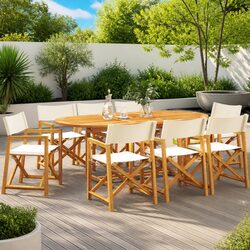 8-Piece Outdoor Folding Garden Chairs Set Specifications